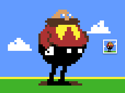 Dr. Robotnik (Eggman) games pixel art pixels retro robotnik sonic
