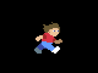 Animated Run in Color animation colour pixel art pixel dailies running