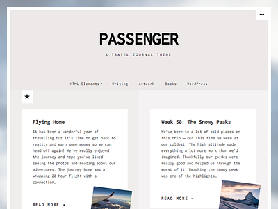 Passenger - WordPress Theme greys minimal muted passenger wordpress wordpress theme