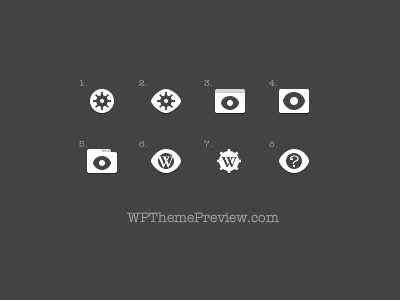 WP Theme Preview Logo glyph logo wordpress