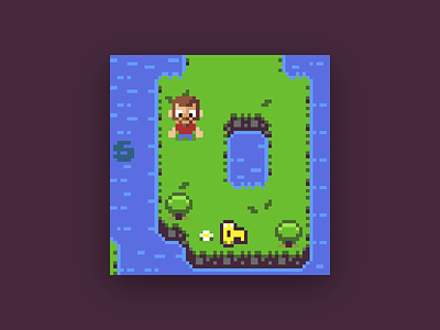 Pixel Adventure Game, Island, for #LowRexJam adventure game lowrezjam pixel pixel art video game