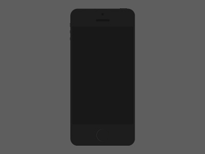 Flat iPhone 5S Space Grey apple device flat flat design iphone iphone 5s space grey