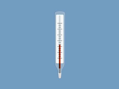 Thermometer flat flat design icon illustration tool