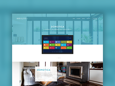 Home automation company website - Domotic section clean design simple ui uiux ux web design web development