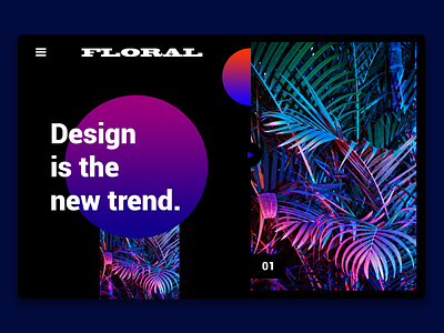 Floral 1 design gradient color shapes ui ux web