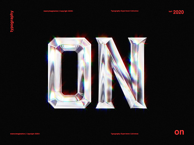 ON | Typography Experiment black design diamond experiment photoshop shine text typography