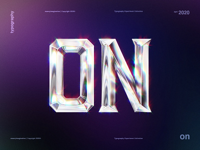 ON | Typography Experiment colorful design diamond experiment photoshop shine text typography