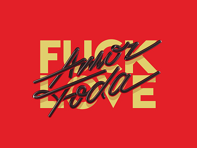 Amor Foda | 3D Lettering