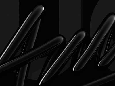 Amor Foda Black Details | 3D Lettering 3d amor bad bunny black c4d cinema 4d dark design design trends experiment foda fuck lettering love maney imagination monoline photoshop typography