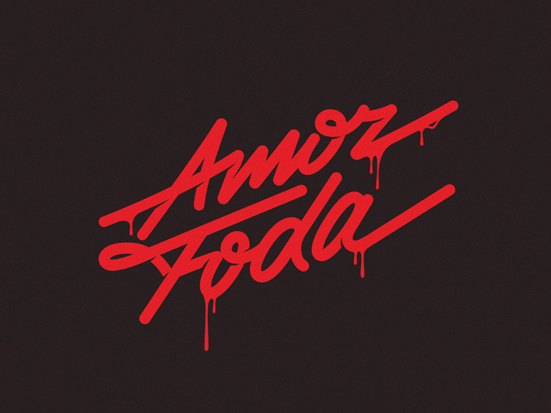 Lettering Amor Foda - Lettering amor foda bad bunny design design trends drops fuck illustrator lettering love maney imagination monoline photoshop red typography vector