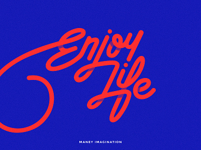 Enjoy Life | Lettering blue enjoy illustrator lettering life love maney imagination monoline orange red vector