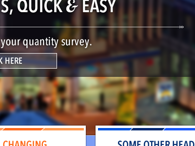 Homepage Concept for Quantity Surveyor