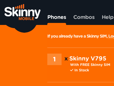 Skinny Mobile NZ - Website Interface Development