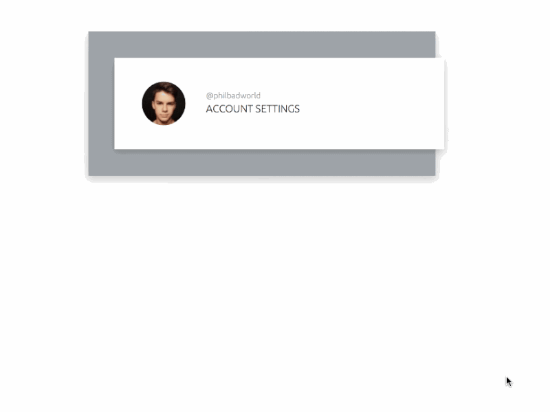 Account Settings Interaction [CSS3]