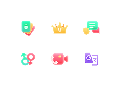 Chat App Icons design flat icon logo ui vector