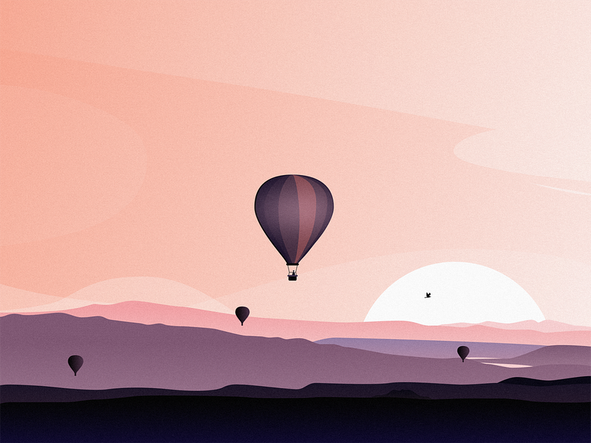 Hot Air Balloon By Vidor On Dribbble