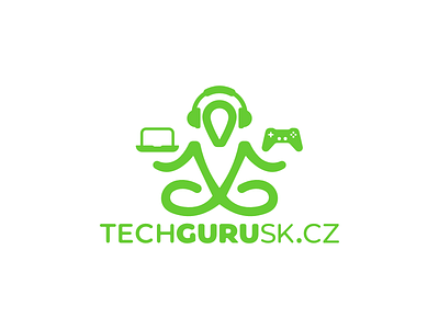 TechGuruSKCZ brand branding design flat graphic design guru identity lettering logo media minimal news site tech tech guru techguru technology typography vector website