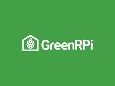 GreenRPi brand branding design flat graphic design icon identity lettering logo minimal raspberry raspberry pi typography vector