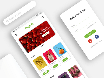 Organic_Grocery app design branding ui uiconcept ux