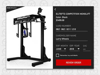 EliteFTS Credit Card Checkout checkout credit card elitefts powerlifting ui