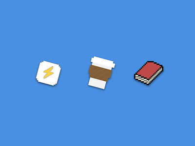 8 Bit Icons 8 bit bit book charger coffee cup eight bit icon icons textbook