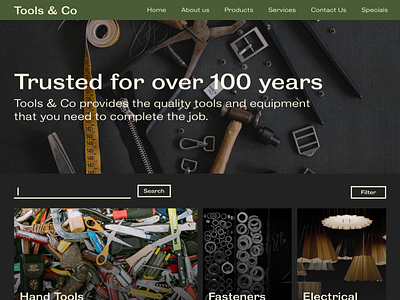 Tools & Co branding design hardware hardware store rebrand tools ui ui design ux ux design web design