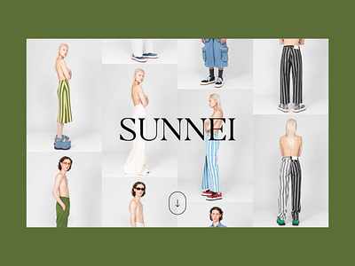 Sunnei Collection Page design digital ecommerce fashion gallery photography typogaphy ux ux ui web webdesign website