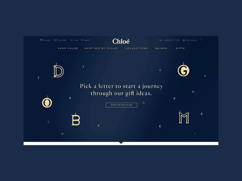 Chloe Festive Page 2018 animation christmas digital festive gif gift gift guide ux webdesign