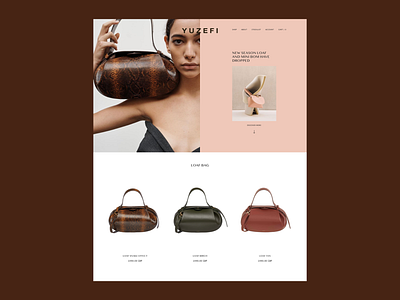 Yuzefi Home Page concept design digital ecommerce fashion homepage design photography tipography ui ux web webdesign