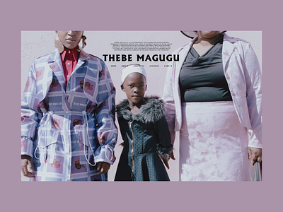 Thebe Magugu Home Page concept branding digital ecommerce fashion homepage design logo ux web webdesign website