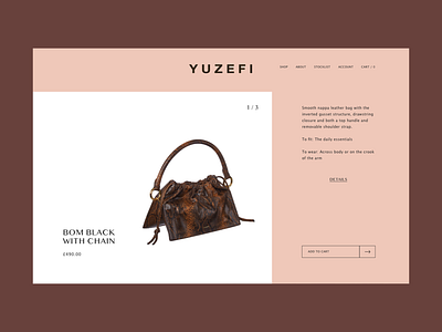 YUZEFI Product Detail Page concept digital ecommerce fashion gallery product detail page product page ui ux web webdesign website