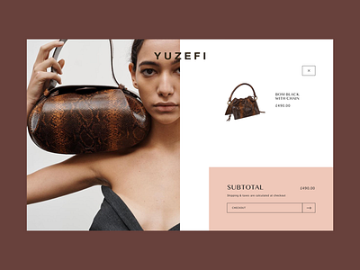 Yuzefi Shopping Bag Concept digital ecommerce fashion shopping bag shopping cart ui ux ux ui web webdesign website