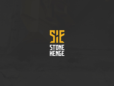 Stonehenge Identity Design build company construction dark stone stonehenge yellow