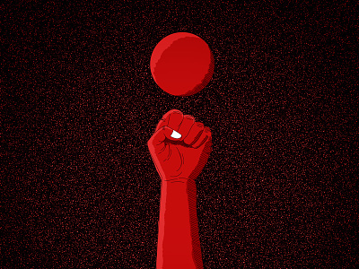 Rise up ball blood design effort graphicnirvana hand illustration red revolution rise rise up sparkle