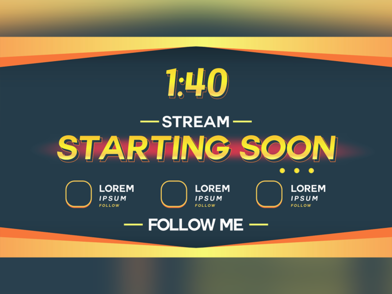 Stream Starting Soon Background Vector Illustration by Ammad khan on