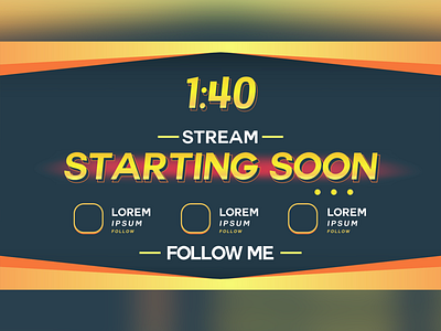 Stream Starting Soon Background Vector Illustration fiverr gamer gamers graphicdesign stream stream overlay streaming twitch youtube