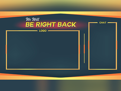 Stream Be Right Back Background Vector Illustration chat design gamers gaming graphic design illustration stream overlay streamer streaming design twitch youtube