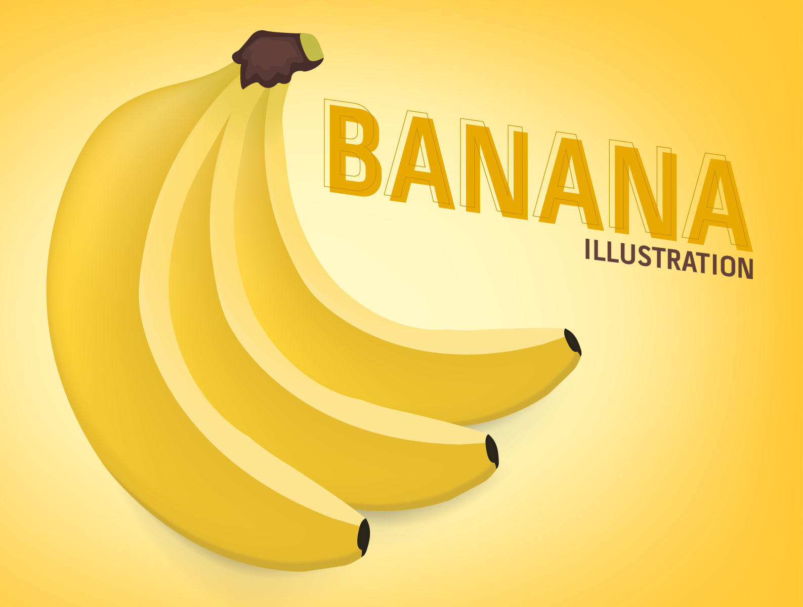 Banana Bunch Vector Illustration By Ammad Khan On Dribbble