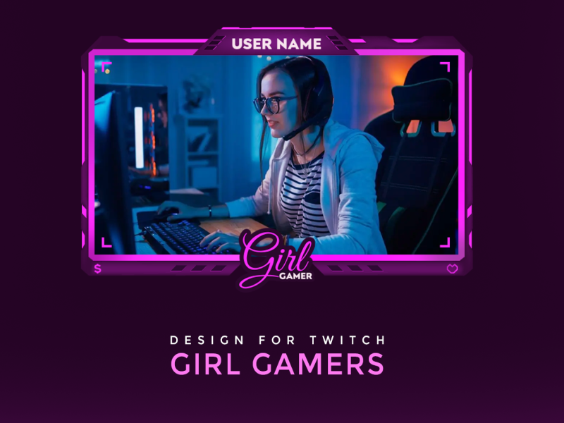 facecam for Twitch streamers facecam fiverr gamer gamergirl gaming illustration overlay photoshop stream overlay streamer streaming twitch twitch.tv webcam youtube