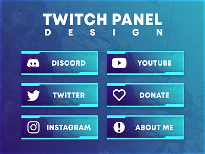 Twitch Panel Design branding fiverr games gaming illustrator overlay photoshop stream overlay streamer streaming twitch twitch overlay twitch.tv twitchemote ui youtube