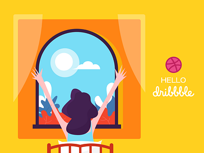 Hello Dribbble dribbble first hello