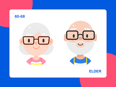 Different roles of different ages.1 art design illustration people
