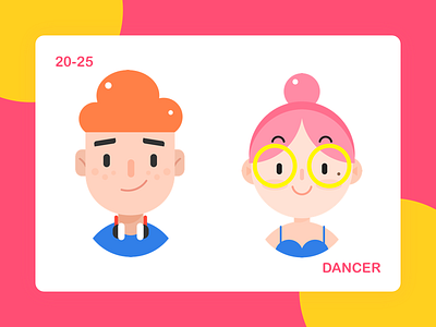 Different roles of different ages.4 art design illustration people