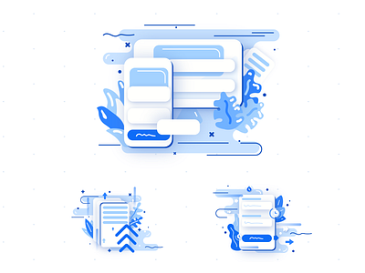 Illustration for invoice creator app app blue dribbble illustration invoice light web webdesign