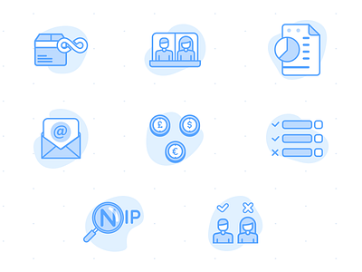 Icons illustration for invoice creator app