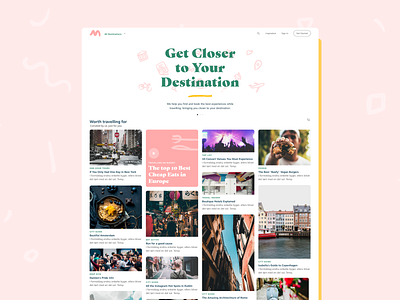 Meloa: Get Closer to Your Destination booking brand design destination eat experience food hotel inspiration planning stay travel ui ux webdesign website