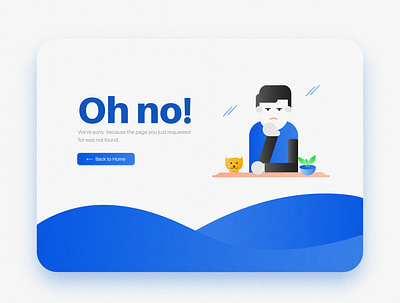 Oh no! clean color design dribbble error error 404 error page flat icon illustration minimal ui ux vector website