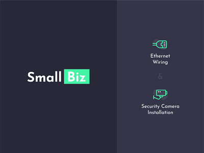 Small Biz. app blue dark dark ui green illustrator logo logodesign logos minimal minimalism minimalist logo technology ui uiux