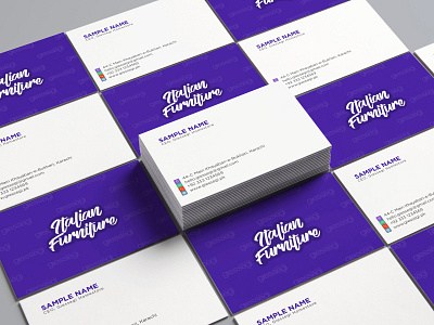 Business Cards for Giessegi, Pakistan. branding business card color design flat logo minimal purple typography