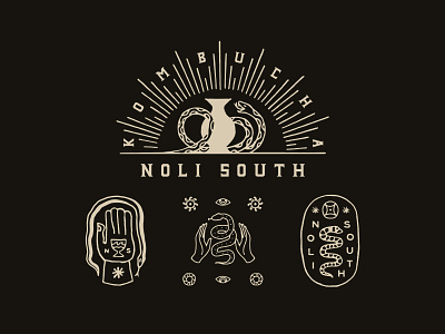 Noli South artwork branding design graphic graphicdesign illustration lettering logo typography vintage